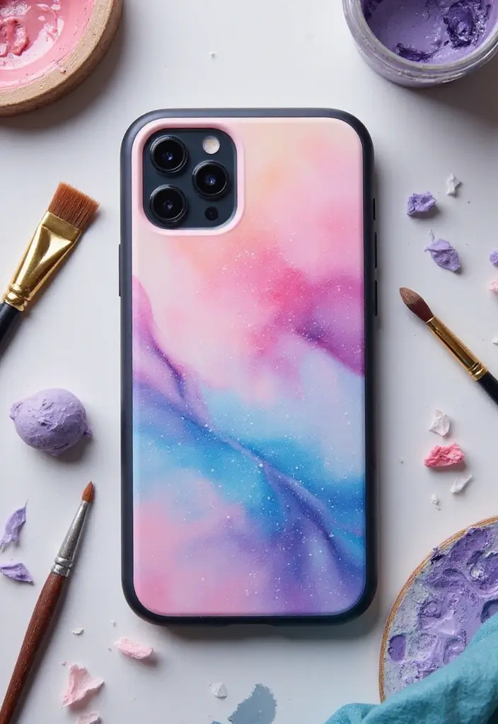 27 Phone Case Painting Ideas Aesthetic That Make Your Device Stand Out - 21. Gradient Patterns