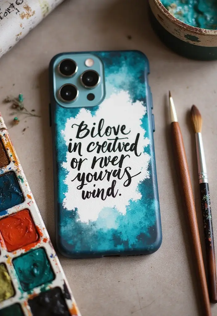 27 Phone Case Painting Ideas Aesthetic That Make Your Device Stand Out - 8. Inspirational Quotes