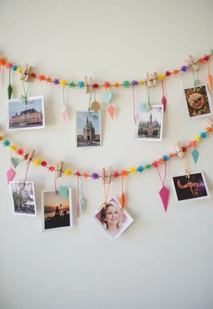 27 Picture Craft Ideas That Turn Photos Into Fun Projects - 14. DIY Clothespin Photo Display