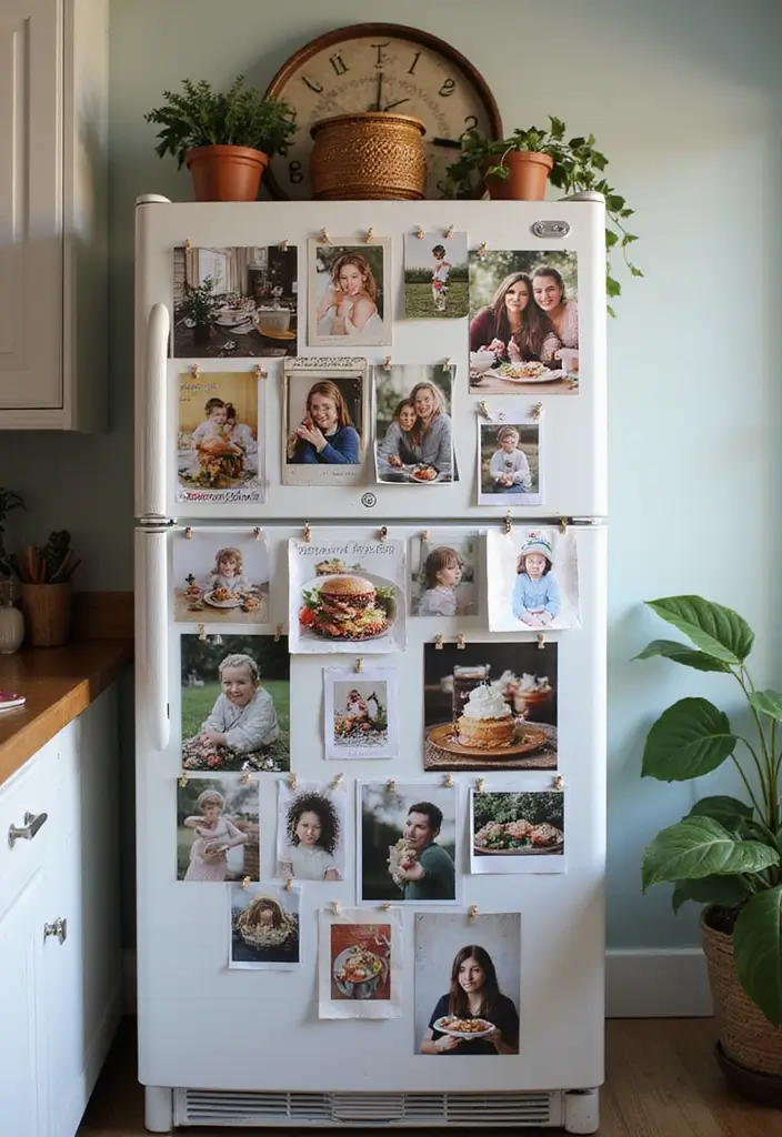 27 Picture Craft Ideas That Turn Photos Into Fun Projects - 15. Fridge Gallery