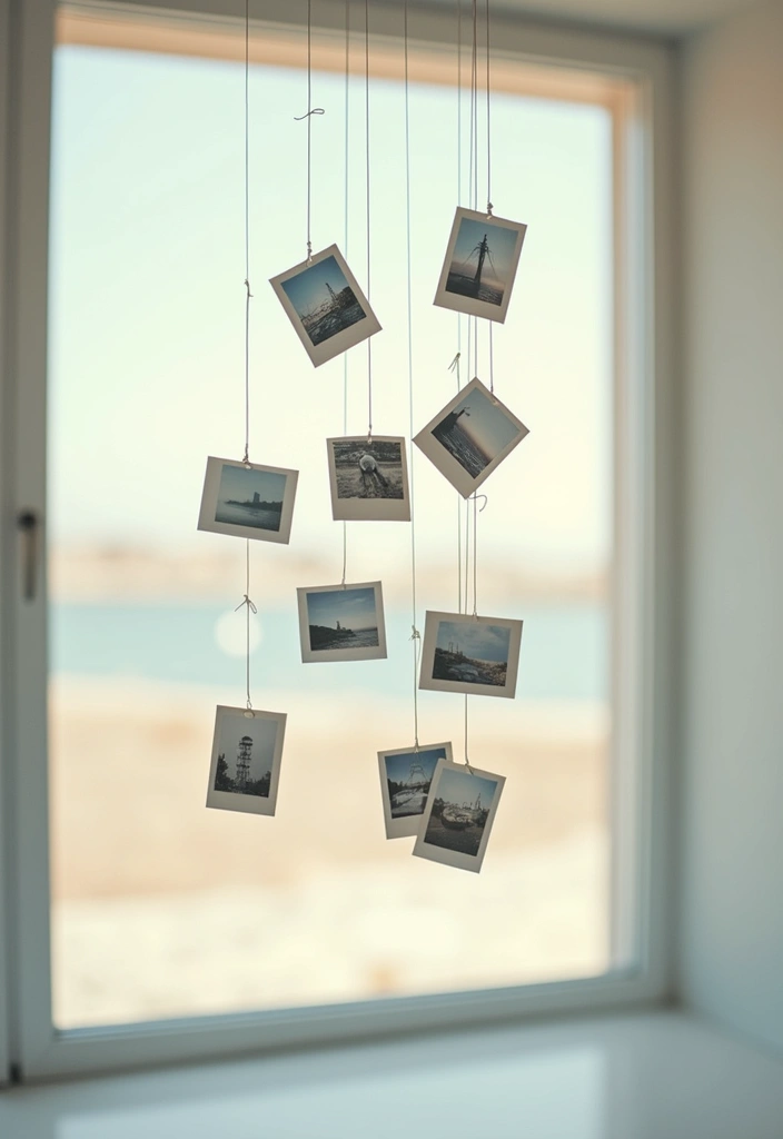 27 Picture Craft Ideas That Turn Photos Into Fun Projects - 19. Hanging Photo Mobile
