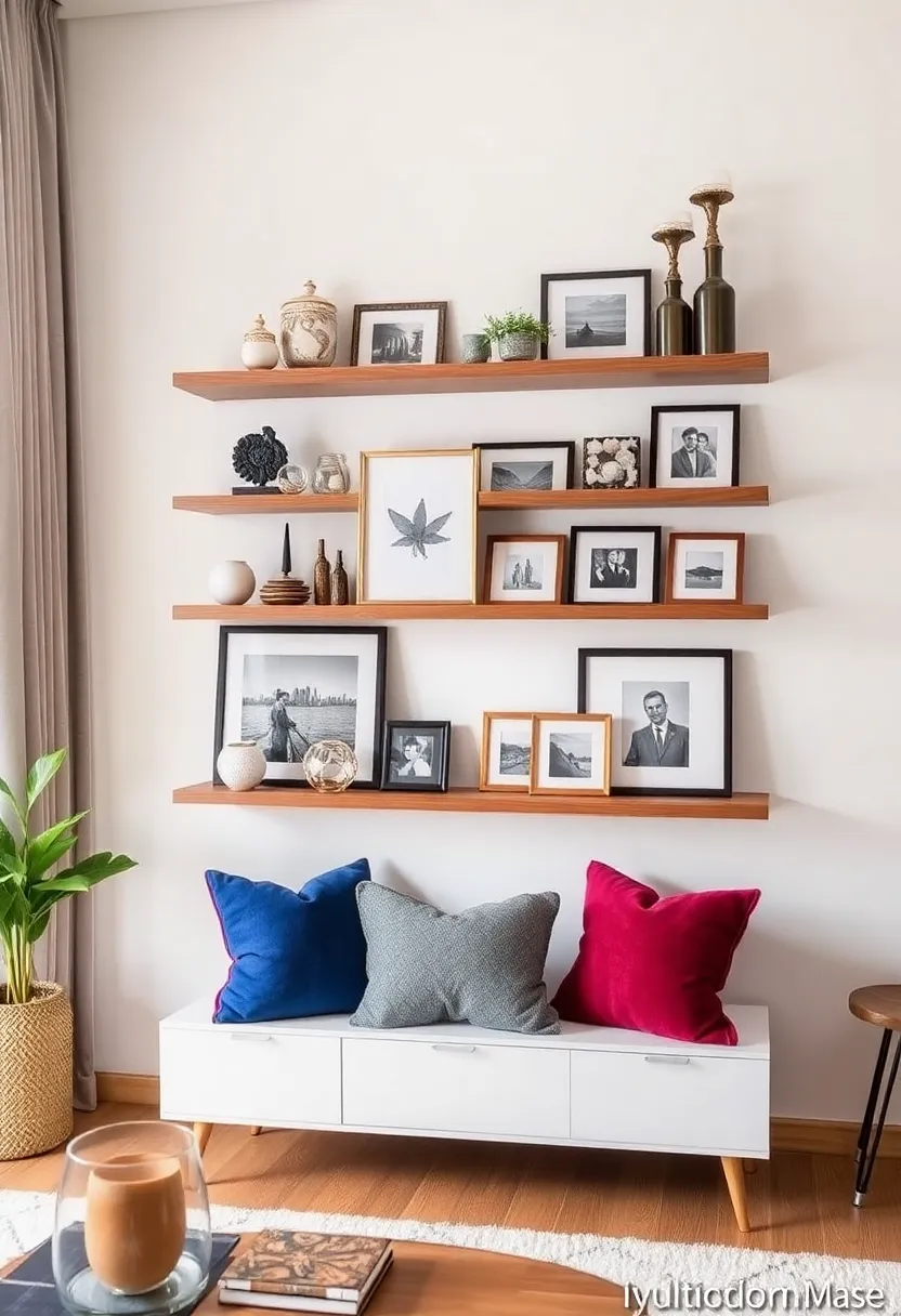 27 Picture Craft Ideas That Turn Photos Into Fun Projects - 26. Photo Wall Art Shelf