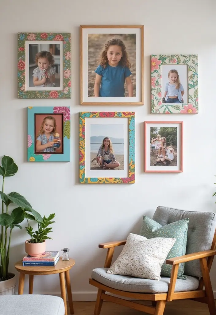 27 Picture Craft Ideas That Turn Photos Into Fun Projects - 4. Washi Tape Gallery Wall