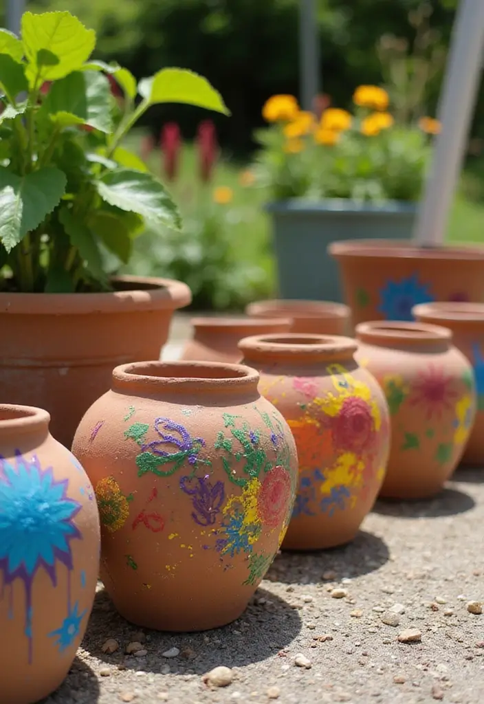 27 Planter Pot Painting Ideas That Make Your Garden Look Amazing - 6. Terracotta with a Twist