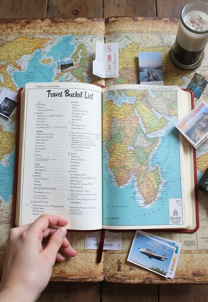 27 Pocket Journal Ideas That Are Portable, Cute, and Handy - 8. Travel Bucket List Journal