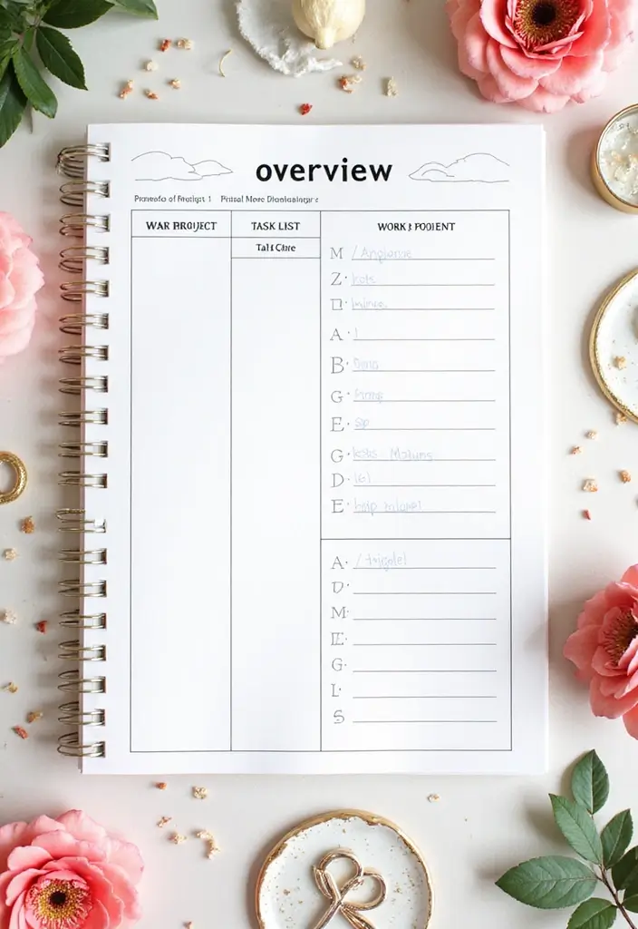 27 Ruled Journal Ideas That Make Writing Neat Fun and Organized - 12. Work Projects Overview