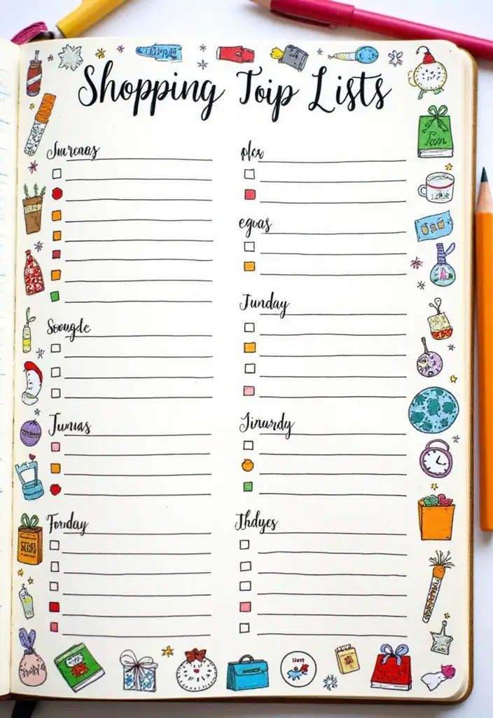 27 Ruled Journal Ideas That Make Writing Neat Fun and Organized - 18. Shopping Lists