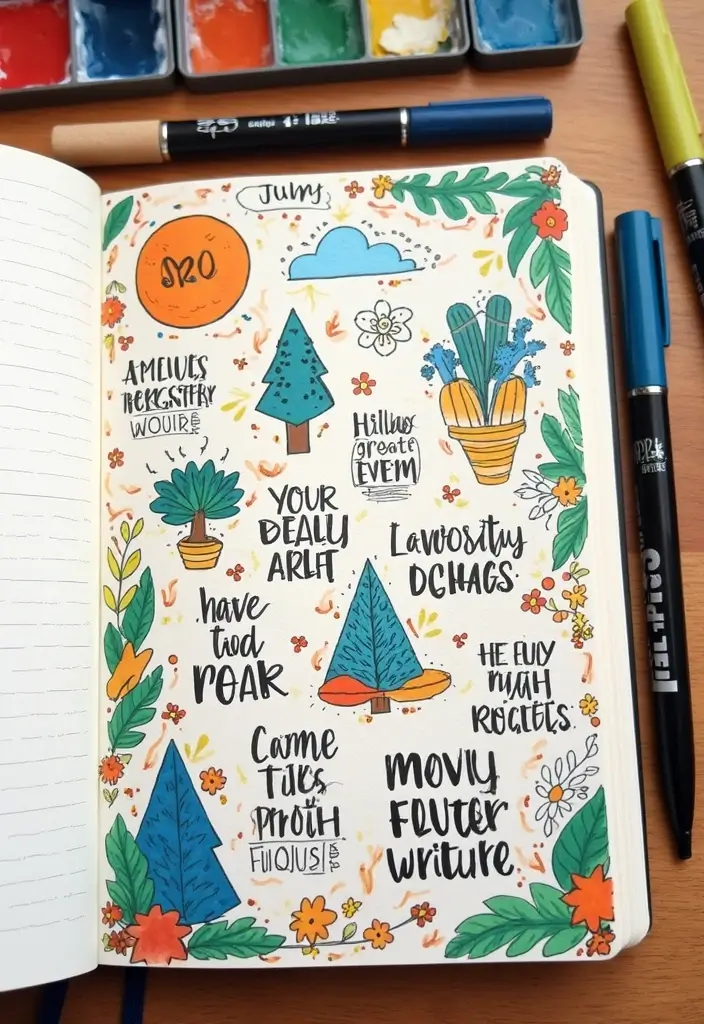 27 Ruled Journal Ideas That Make Writing Neat Fun and Organized - 2. Monthly Themes