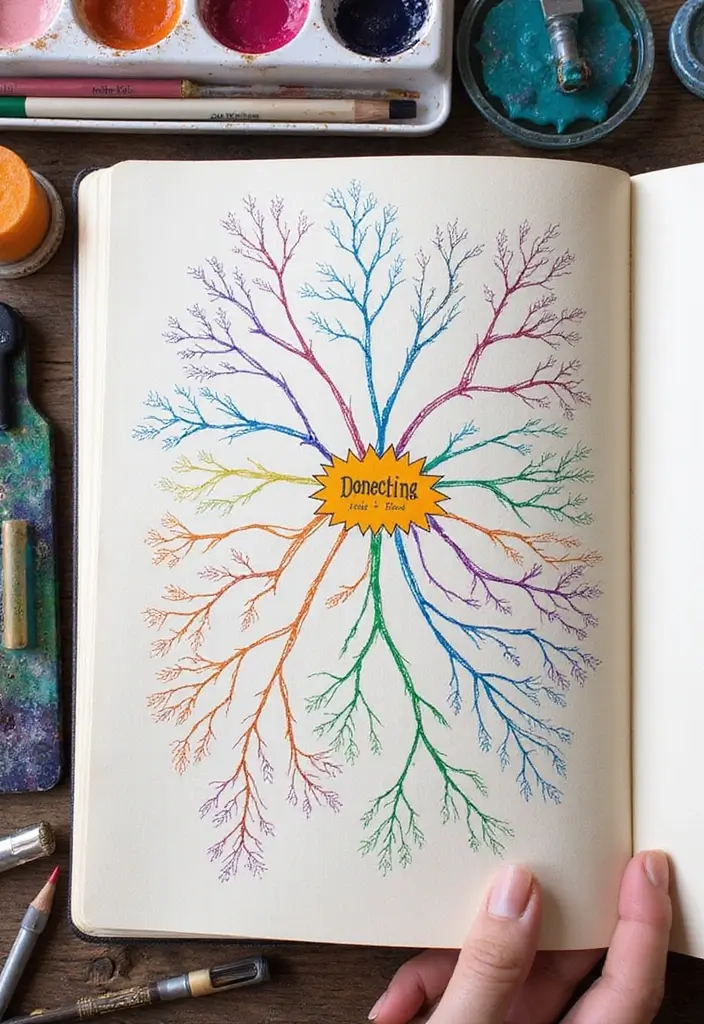 27 Ruled Journal Ideas That Make Writing Neat Fun and Organized - 23. Mind Mapping