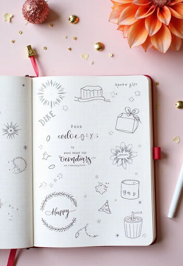 27 Ruled Journal Ideas That Make Writing Neat Fun and Organized - 26. Celebration Reminders