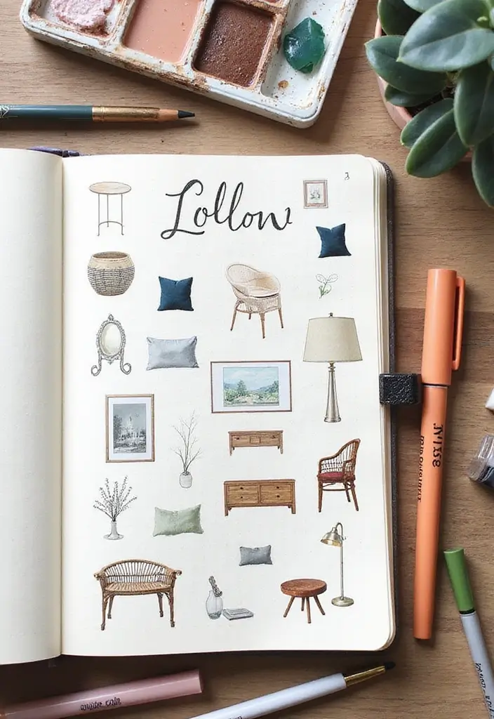 27 Ruled Journal Ideas That Make Writing Neat Fun and Organized - 9. Home Decor Wishlist
