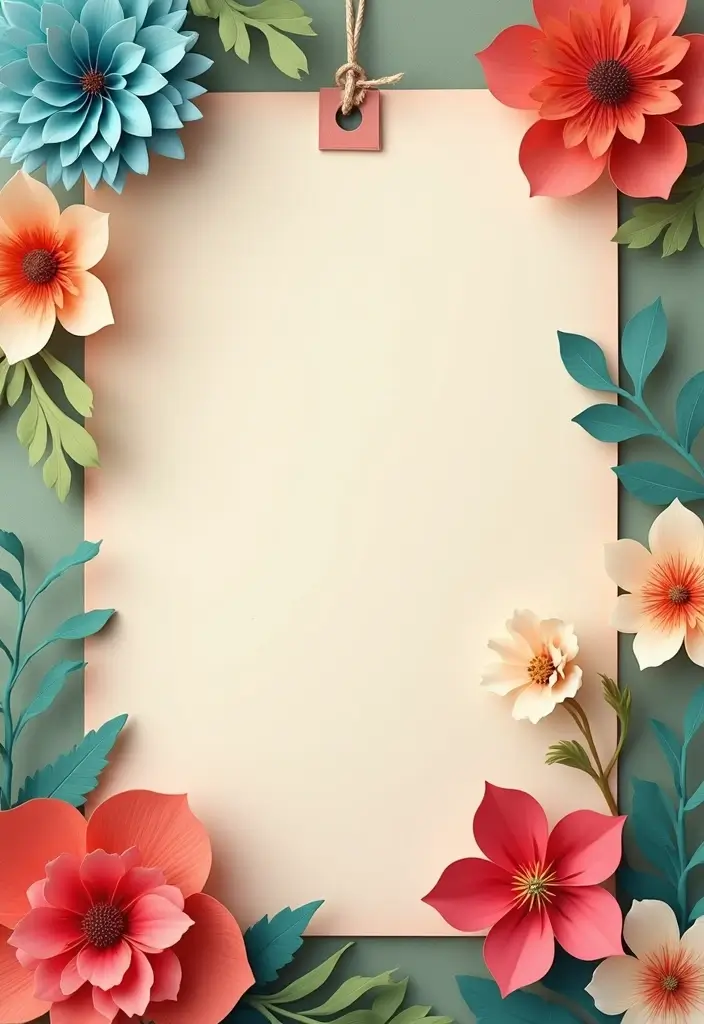 27 Tag Board Decoration Ideas That Are Perfect For Creative Projects - 12. Floral Paper Craft