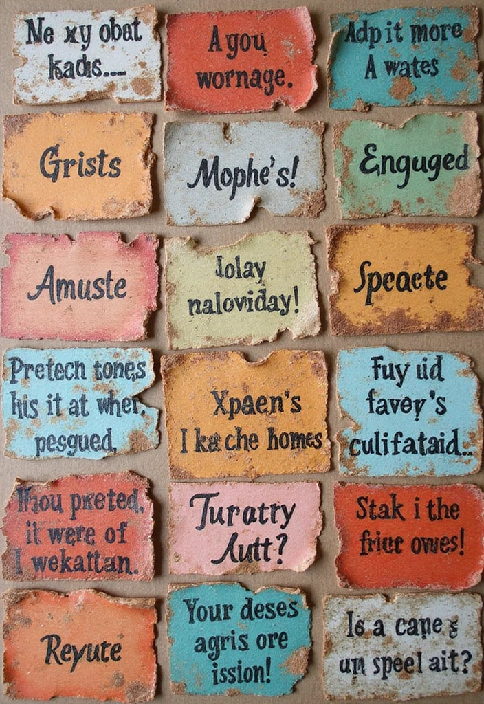27 Tag Board Decoration Ideas That Are Perfect For Creative Projects - 19. Layered Quotes