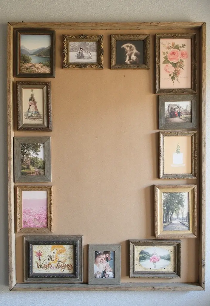 27 Tag Board Decoration Ideas That Are Perfect For Creative Projects - 21. Repurposed Wooden Frames