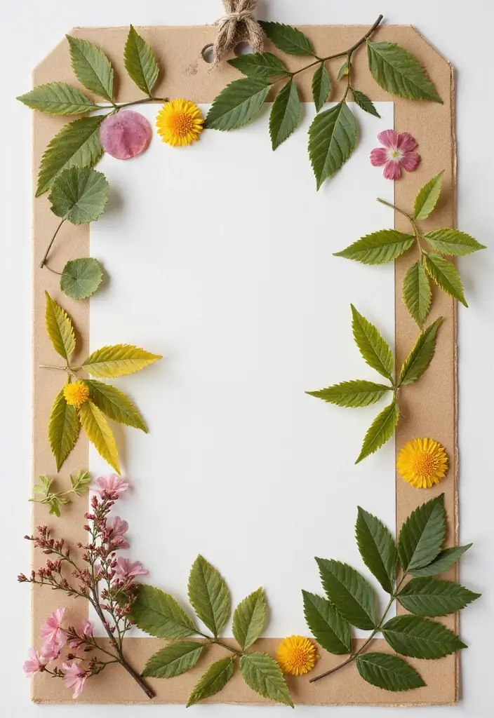 27 Tag Board Decoration Ideas That Are Perfect For Creative Projects - 3. Nature-Inspired Collage
