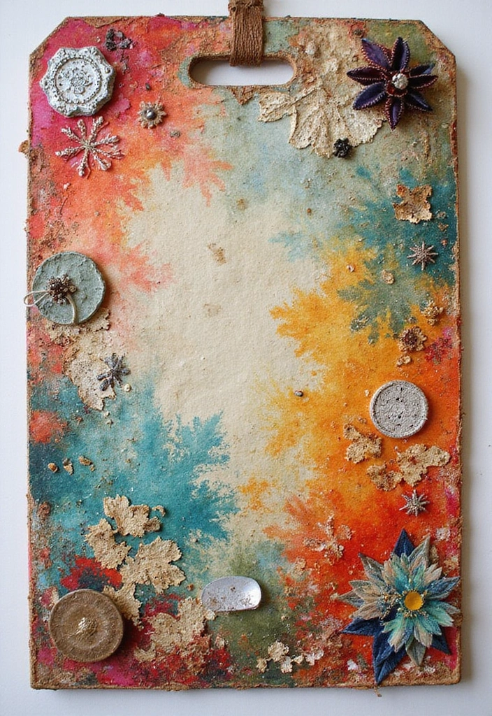 27 Tag Board Decoration Ideas That Are Perfect For Creative Projects - 6. Mixed Media Magic
