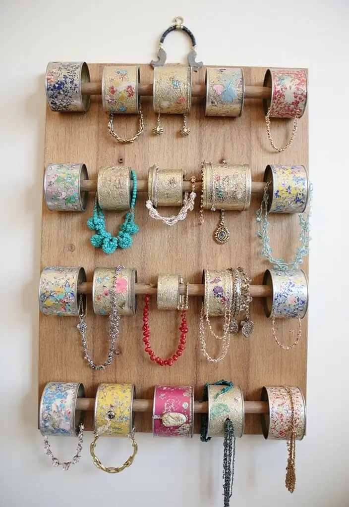 27 Tin Can Painting Ideas That Turn Trash Into Fun Decor Projects - 14. Creative Jewelry Organizers