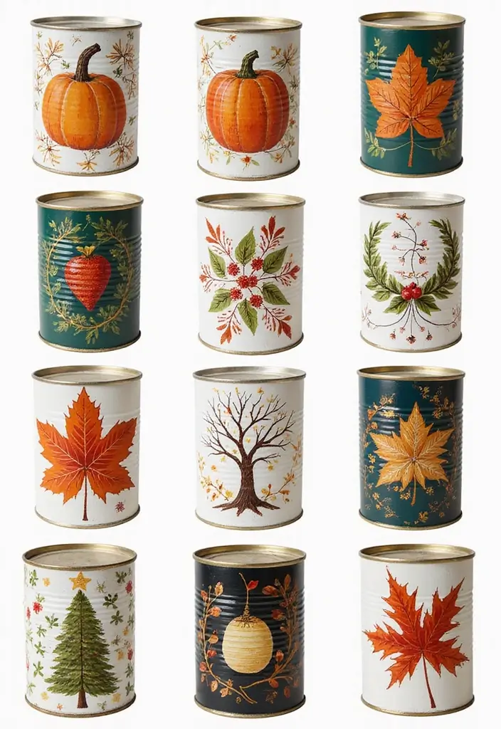27 Tin Can Painting Ideas That Turn Trash Into Fun Decor Projects - 19. Festive Holiday Decor