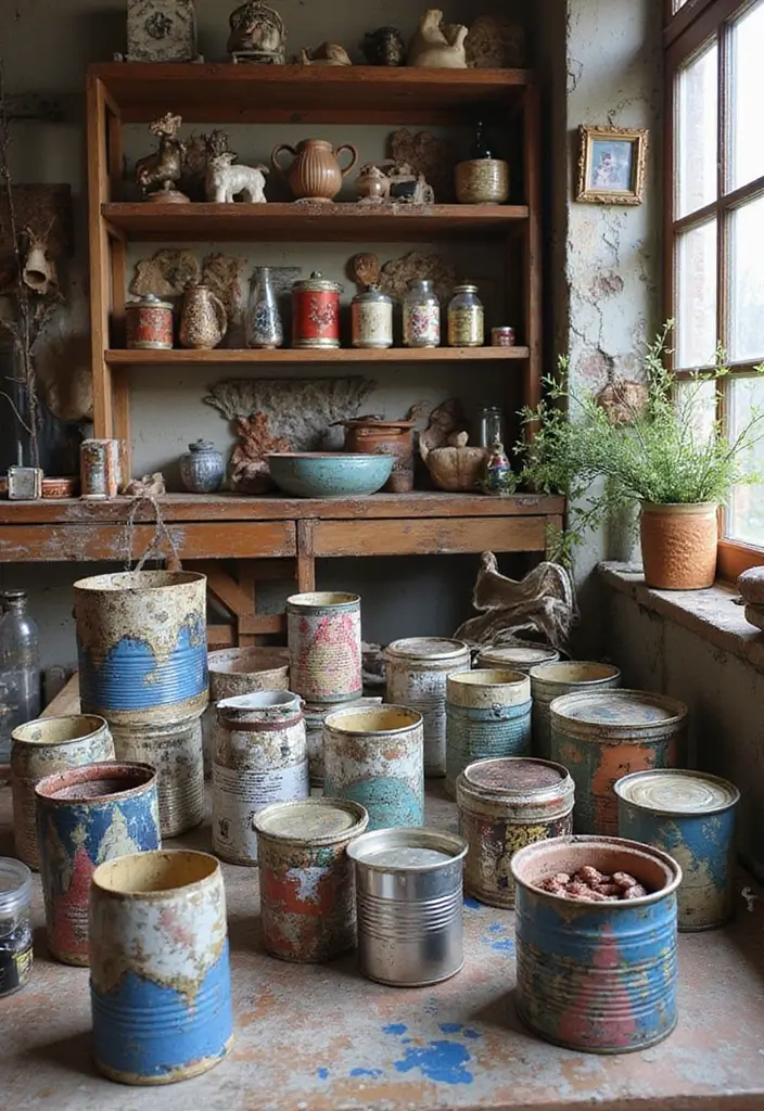 27 Tin Can Painting Ideas That Turn Trash Into Fun Decor Projects - 25. Upcycled Art Projects