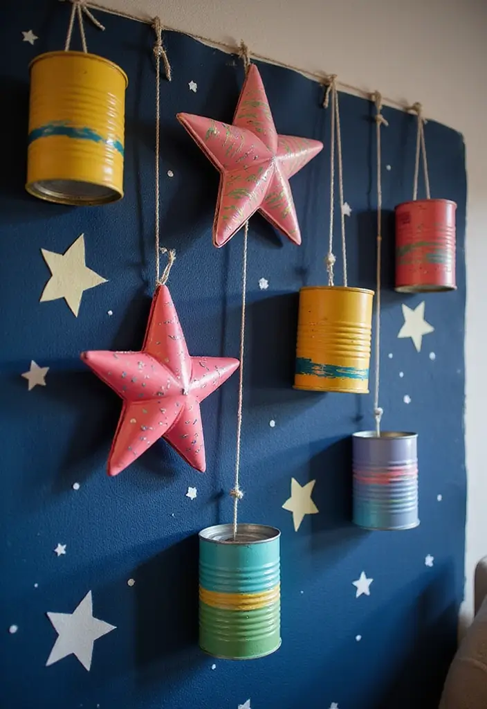 27 Tin Can Painting Ideas That Turn Trash Into Fun Decor Projects - 26. Fun Shooting Star Decor