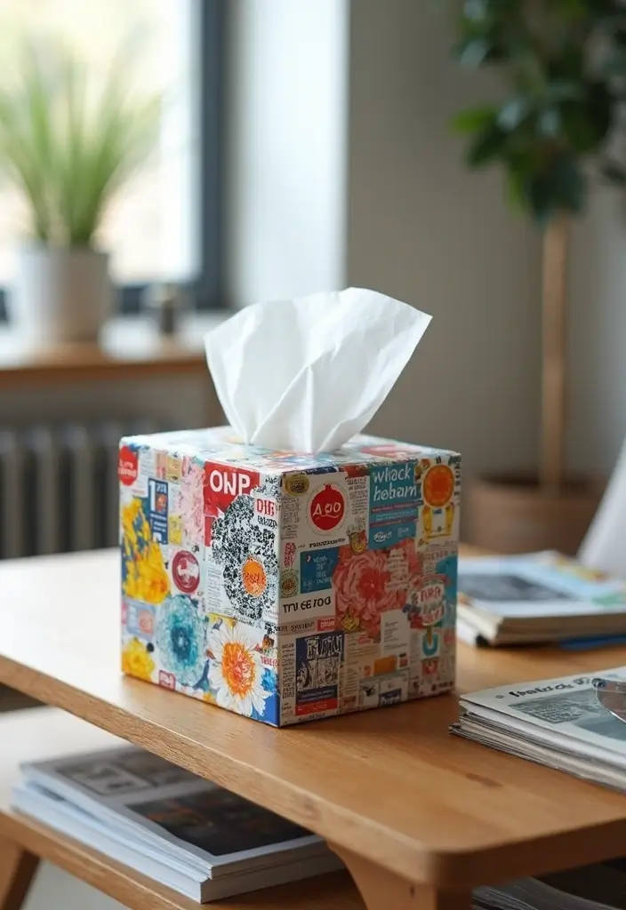 27 Tissue Box Ideas That Turn Everyday Items Into Cute Decor - 12. Upcycled Magazine Tissue Box