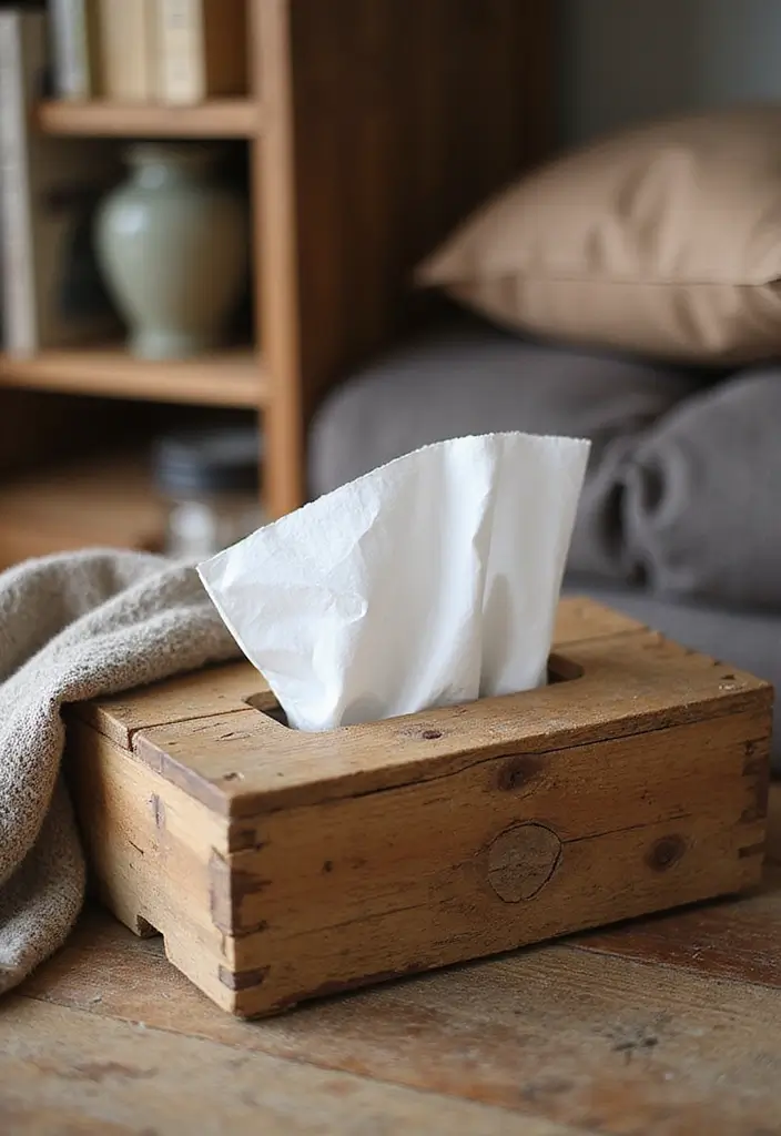 27 Tissue Box Ideas That Turn Everyday Items Into Cute Decor - 13. Rustic Pallet Wood Tissue Holder