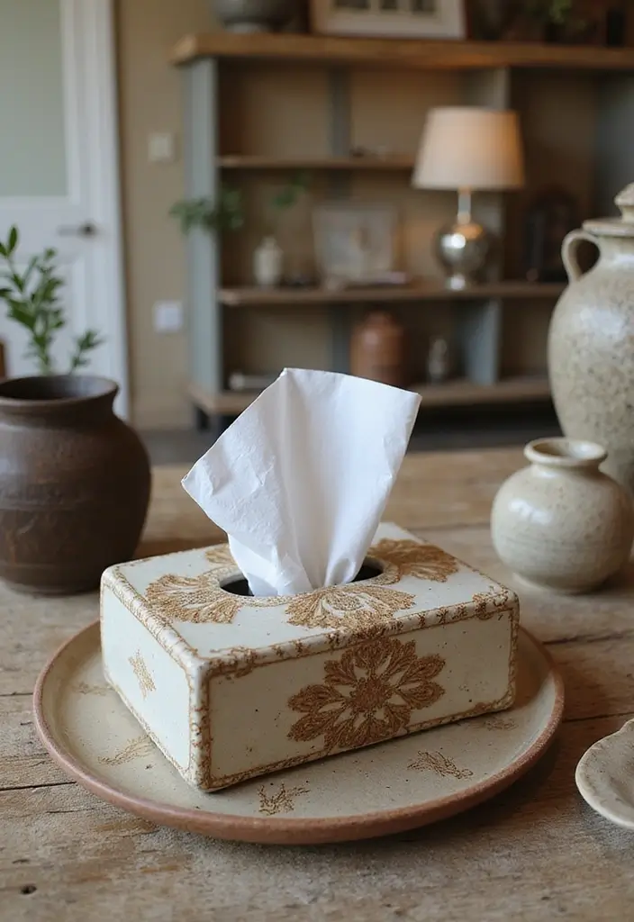 27 Tissue Box Ideas That Turn Everyday Items Into Cute Decor - 19. Decorative Ceramic Tissue Box