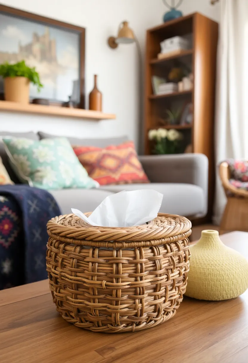 27 Tissue Box Ideas That Turn Everyday Items Into Cute Decor - 21. Decorative Basket with a Lid