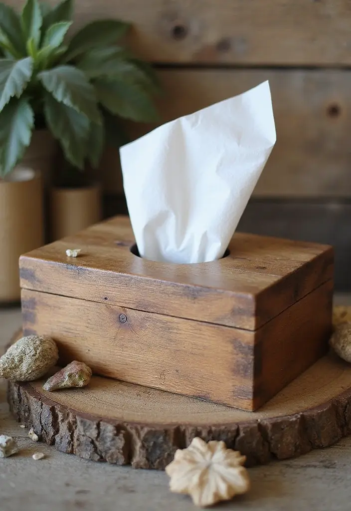 27 Tissue Box Ideas That Turn Everyday Items Into Cute Decor - 22. Reclaimed Wood Tissue Box