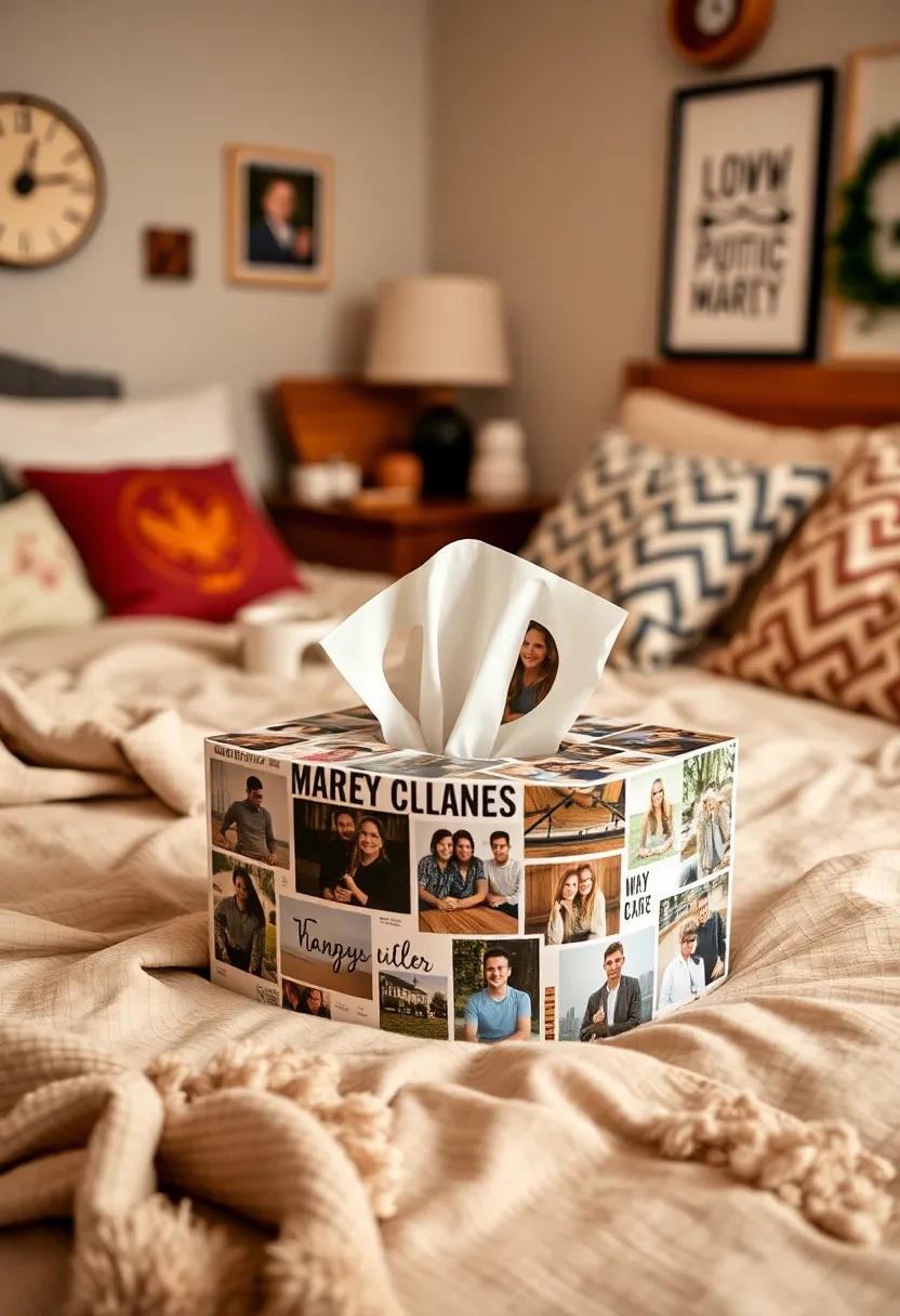 27 Tissue Box Ideas That Turn Everyday Items Into Cute Decor - 27. Personalized Photo Collage Tissue Box