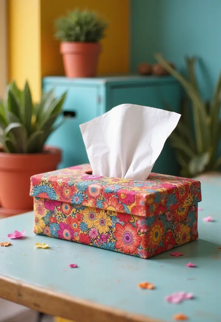 27 Tissue Box Ideas That Turn Everyday Items Into Cute Decor - 4. Fabric-Wrapped Tissue Box