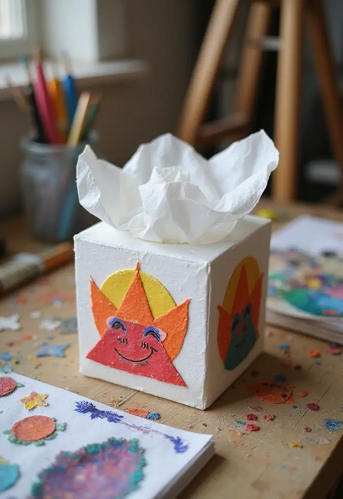 27 Tissue Box Ideas That Turn Everyday Items Into Cute Decor - 7. Paper Mâché Tissue Box