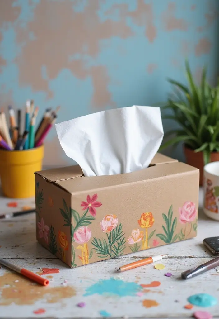 27 Tissue Box Ideas That Turn Everyday Items Into Cute Decor - 9. Decorative Cardboard Tissue Box