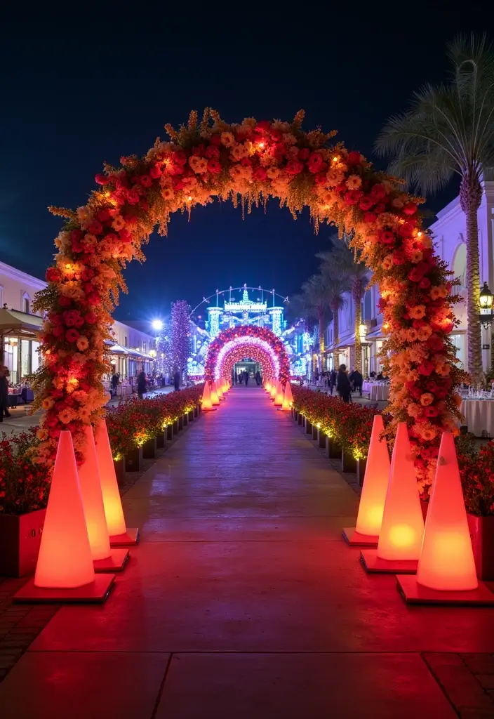 27 Traffic Cone Decoration Ideas That Make Events Fun and Eye-Catching - 10. Decorative Traffic Cone Arches