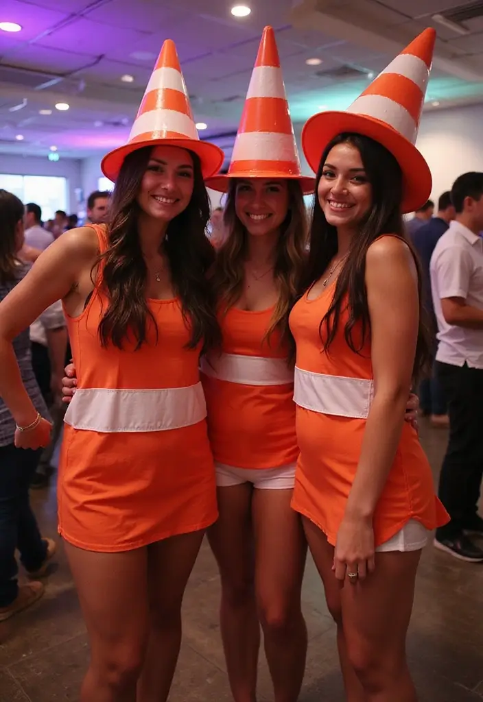 27 Traffic Cone Decoration Ideas That Make Events Fun and Eye-Catching - 13. Themed Traffic Cone Costumes