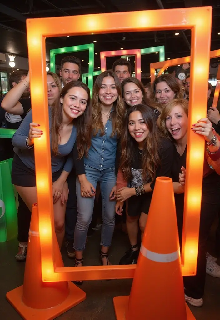 27 Traffic Cone Decoration Ideas That Make Events Fun and Eye-Catching - 22. Traffic Cone Photo Frames