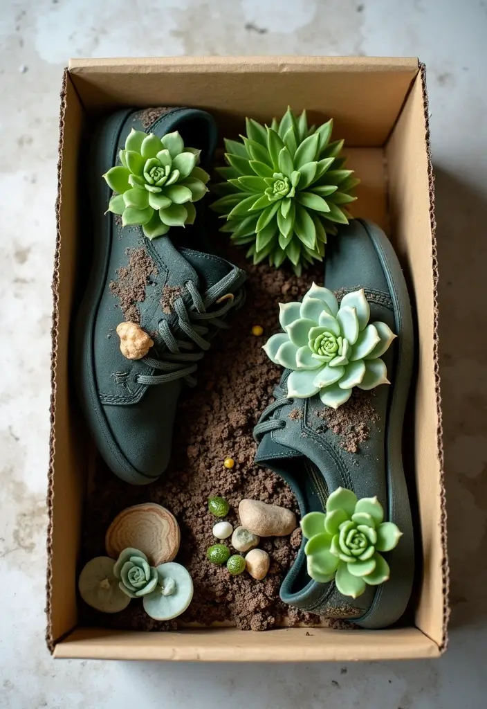 27 Valentine Shoe Box Ideas That Make Romantic Gifts Memorable - 19. DIY Terrarium Kit