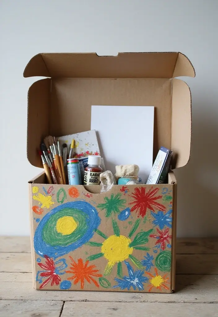 27 Valentine Shoe Box Ideas That Make Romantic Gifts Memorable - 20. Personalized Artwork Box