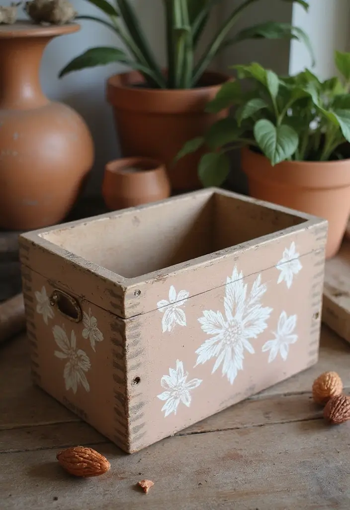 27 Wooden Box Painting Ideas That Make Storage Stylish and Creative - 1. Rustic Farmhouse Charm
