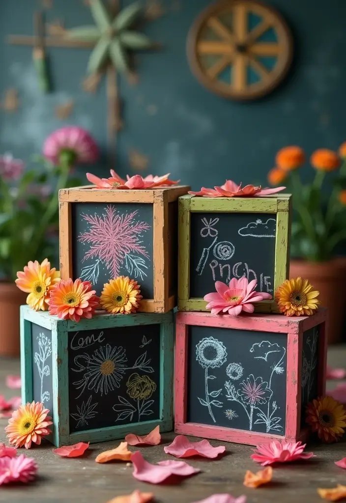 27 Wooden Box Painting Ideas That Make Storage Stylish and Creative - 12. Chalkboard Paint Fun