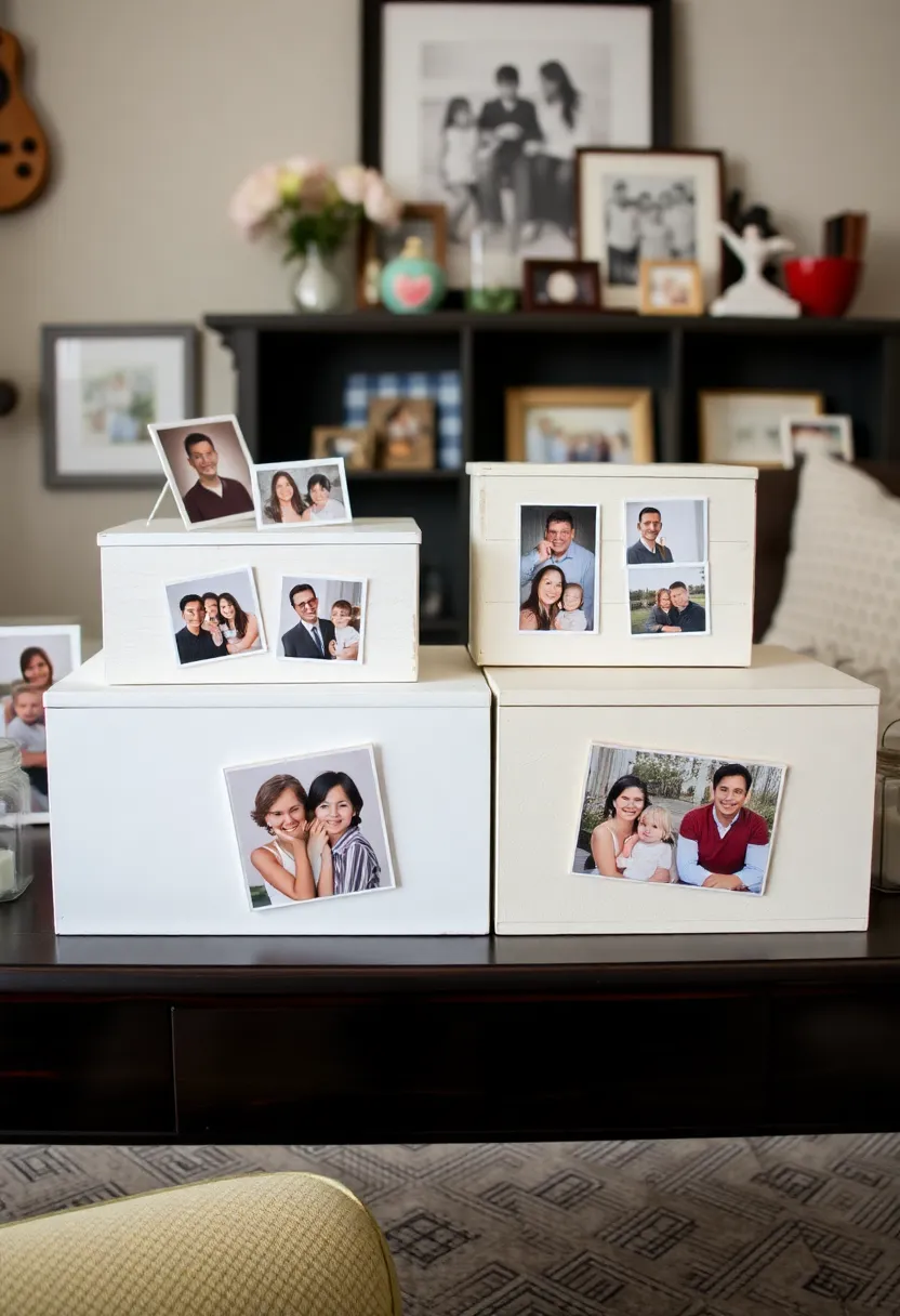 27 Wooden Box Painting Ideas That Make Storage Stylish and Creative - 21. Personal Photographs