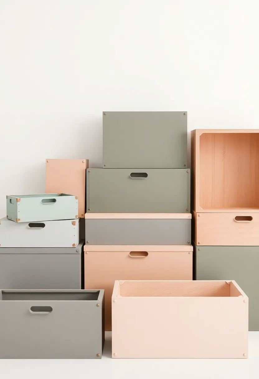 27 Wooden Box Painting Ideas That Make Storage Stylish and Creative - 25. Minimalist Scandinavian Style