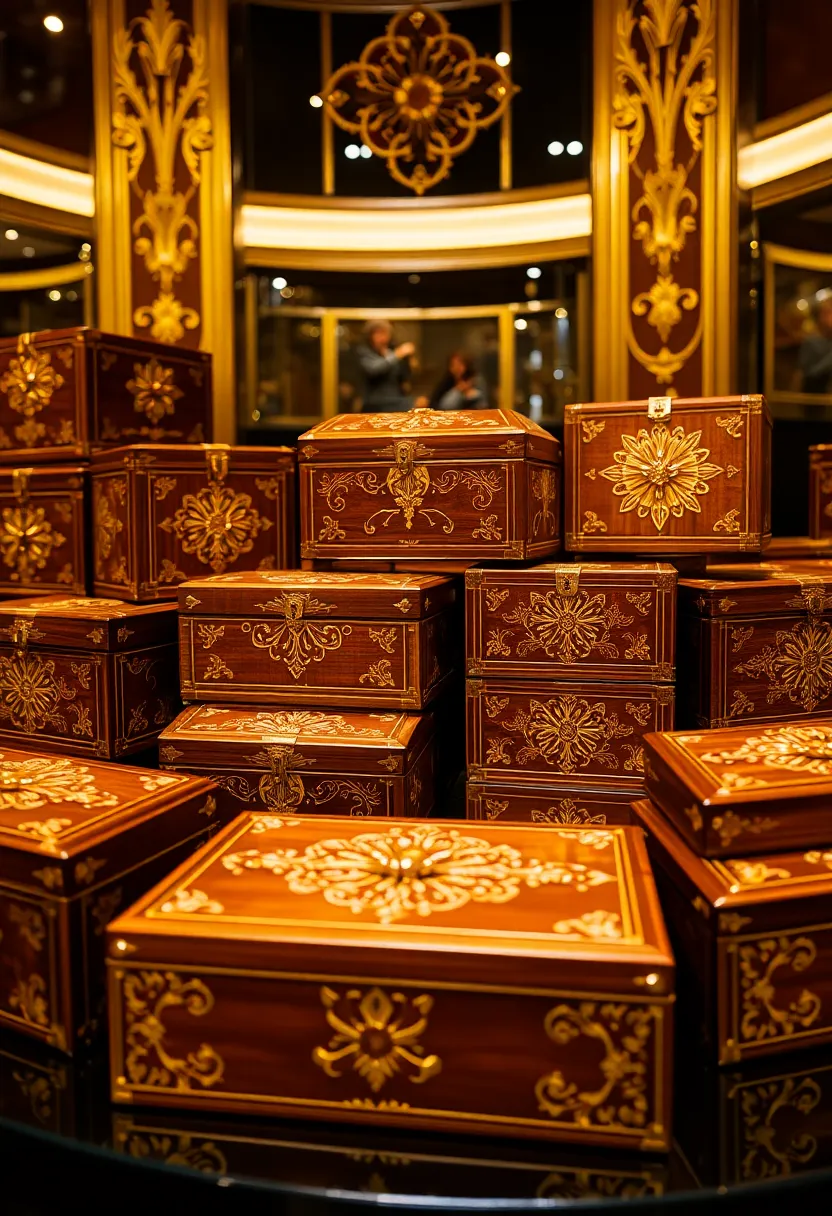 27 Wooden Box Painting Ideas That Make Storage Stylish and Creative - 26. Touches of Gold