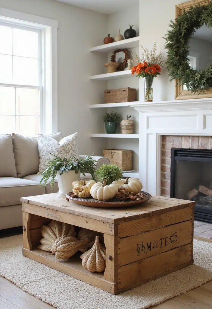 27 Wooden Crate Painting Ideas That Make Storage Functional and Pretty - 12. Seasonal Display Crate