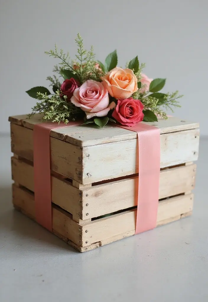 27 Wooden Crate Painting Ideas That Make Storage Functional and Pretty - 16. Eco-Friendly Gift Packaging