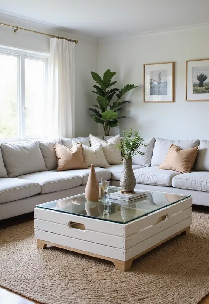 27 Wooden Crate Painting Ideas That Make Storage Functional and Pretty - 20. Decorative Coffee Table