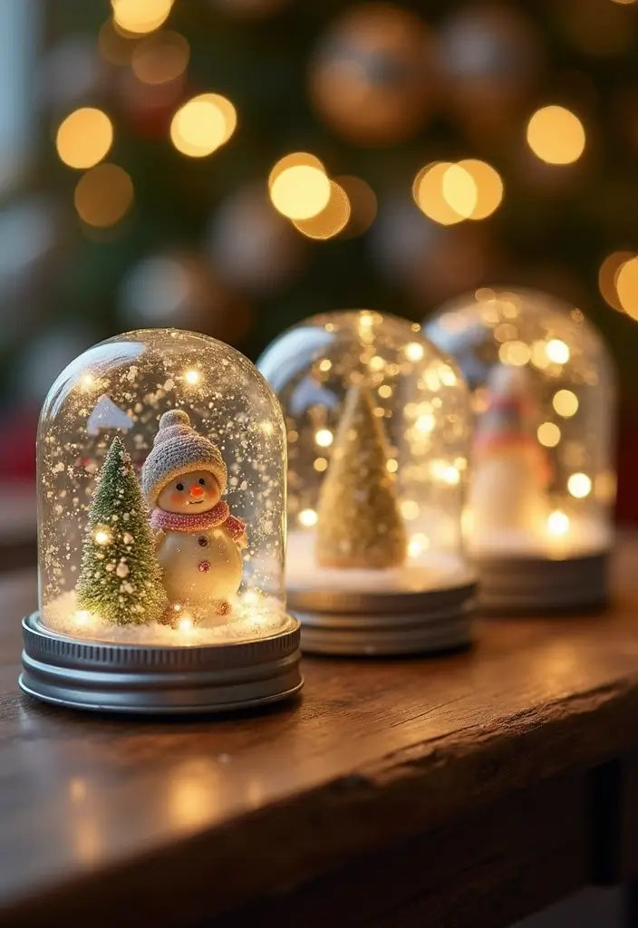 27 Xmas Craft Ideas That Make Your Holidays Extra Special 9 27 Xmas Craft Ideas That Make Your Holidays Extra Special - 3. Mason Jar Snow Globes
