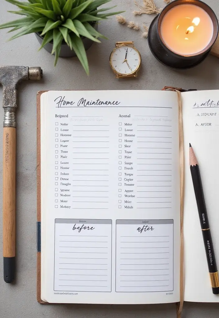 28 A6 Journal Ideas That Are Compact, Cute, and Practical - 18. Home Maintenance Journal