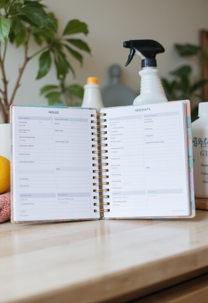 28 A6 Journal Ideas That Are Compact, Cute, and Practical - 26. Cleaning Schedule Journal