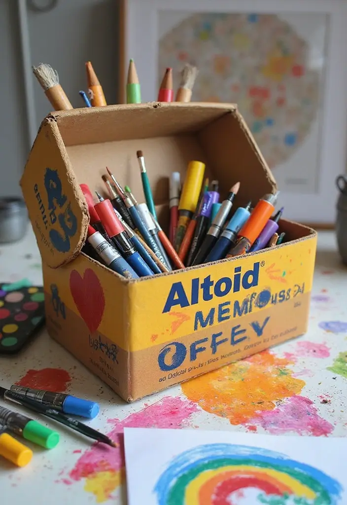 28 Altoid Box Ideas That Make Tiny Containers Fun and Useful - 4. Art Supply Organizer